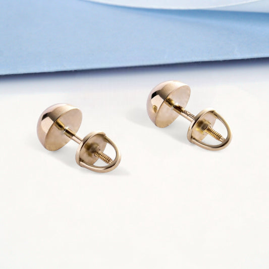 Złote kolczyki kulki na codzień