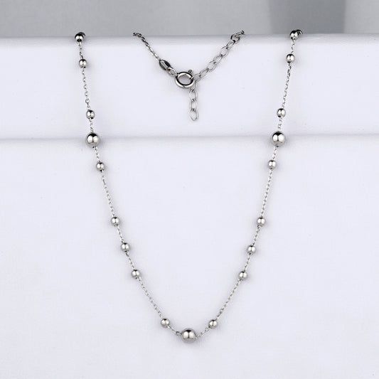 Naszyjnik damski delikatny lancuszek z kulkami próba 585