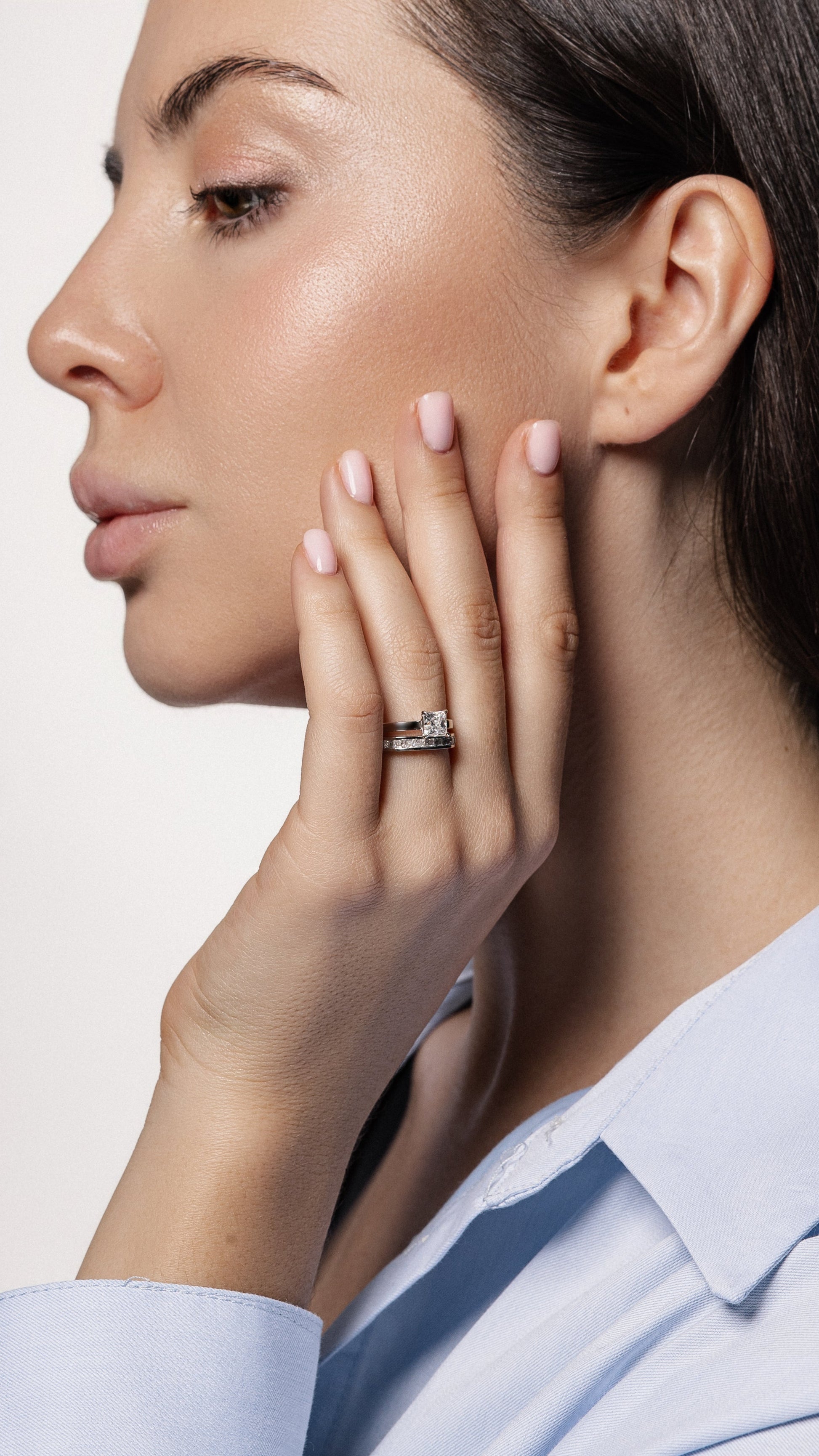 Pierścionek z moissanitem. Pierścionek zaręczynowy złoty. Pierścionek dla niej. Pierścionek 14k. Wyjątkowy pierścionek. Klasyczny pierścionek. Złoty pierścionek. Pierścionek z moissanitem o szlifie princess