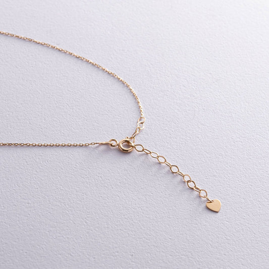 Złoty regulowany naszyjnik z serduszkiem – delikatna i elegancka biżuteria damska. Idealny na prezent i do codziennych stylizacji.