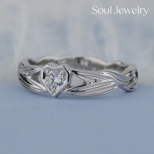 Zestaw pierścionków z diamentem. Pierścionek z motywem roślinnym. Pierścionek z diamentem. Klasyczny pierścionek zaręczynowy. Pierścionek zaręczynowy złoty. Pierścionek w kształcie serca.