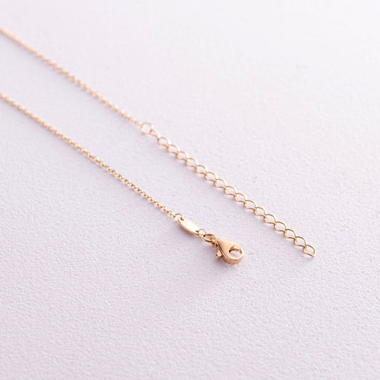 Złoty naszyjnik z żółtego złota próby 585 na delikatnym łańcuszku