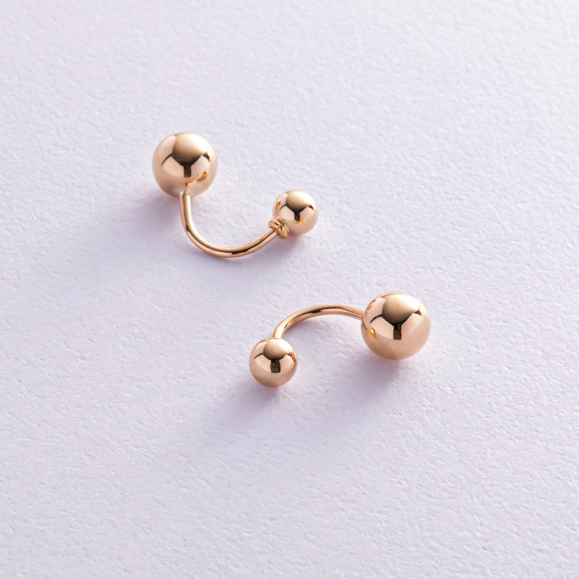 Kolczyki złote kule próba 585 design
