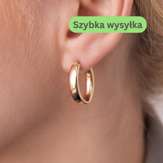 Kolczyki hoops złoto 14K klasyczne koła