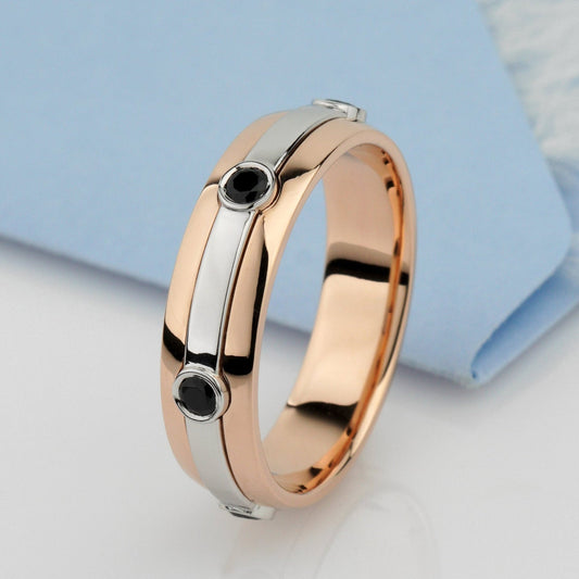 Męska obrączka ślubna, wyjątkowa obrączka ślubna, obrączka dla niego. dwukolorowa obrączka ślubna, matowa obrączka ślubna, szczotkowana obrączka ślubna, obrączka ślubna z litego złota, złota obrączka ślubna, fasetowana obrączka ślubna, wyjątkowa męska obrączka ślubna, złota obrączka ślubna