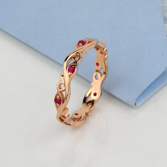 Delikatna obrączka w kwiaty z różowego złota, damska obrączka ślubna, złota obrączka ślubna z diamentami, delikatna złota obrączka z diamentami, cienka obrączka z diamentami, obrączka ślubna boho, wyjątkowa obrączka ślubna, damska obrączka ślubna, pierścionek dla niej, złoty pierścionek z diamentem