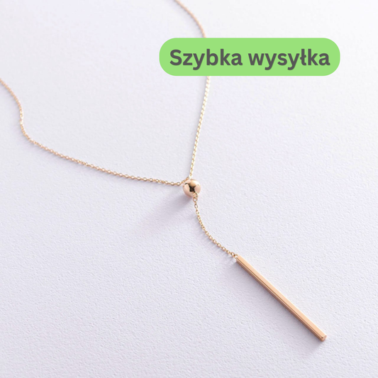 złoty naszyjnik 585, minimalistyczny złoty naszyjnik damski, elegancki naszyjnik