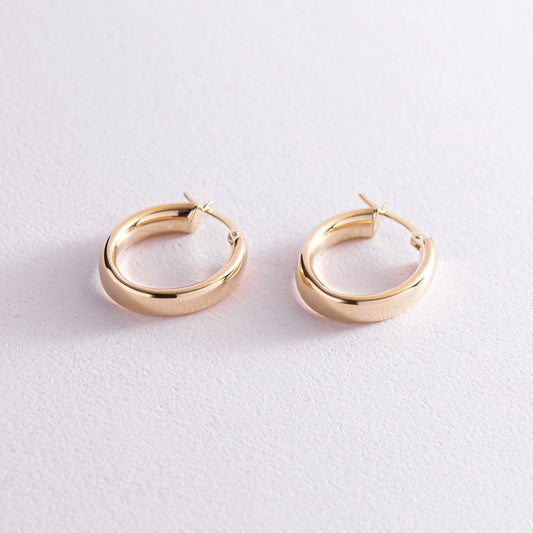 Kolczyki hoops złoto 14K klasyczne koła