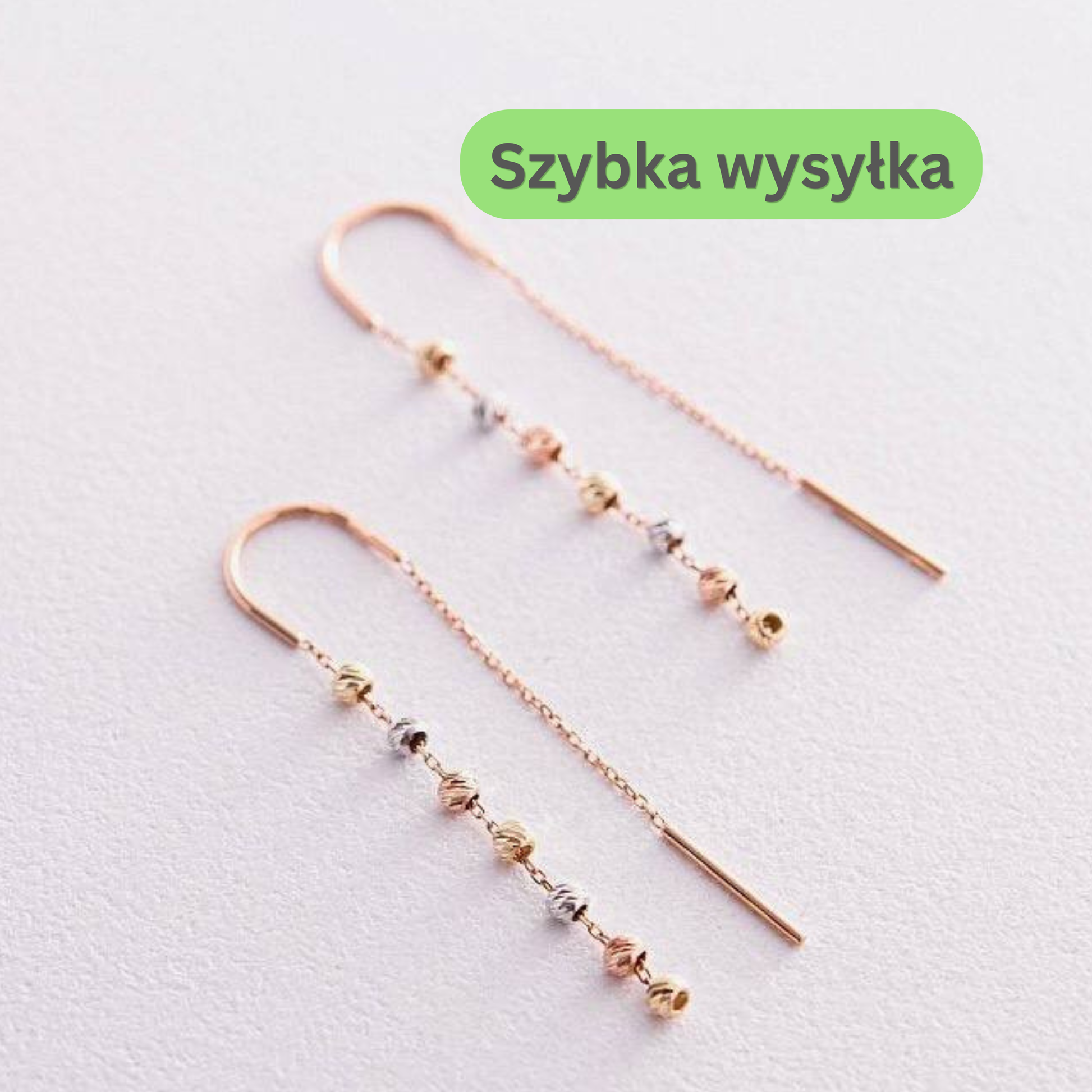 Para kolczyków, Minimalistyczne kolczyki, Delikatna biżuteria, Kolczyki damskie ze złota